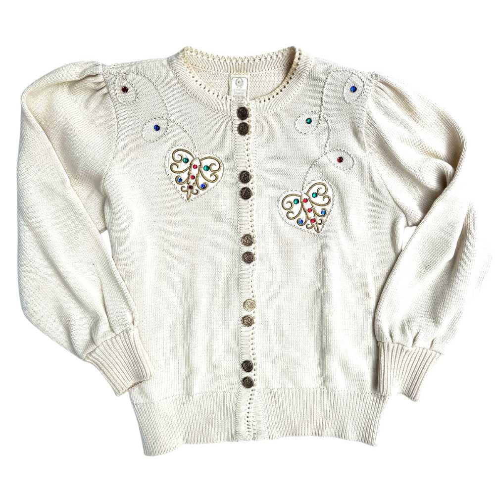 Ulli Hoffman Embroidered Button Front Sweater