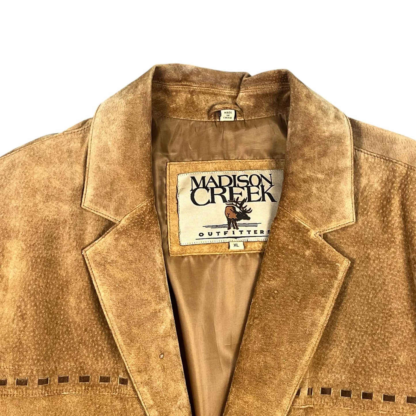 Madison Creek Suede Leather Coat Size Xl