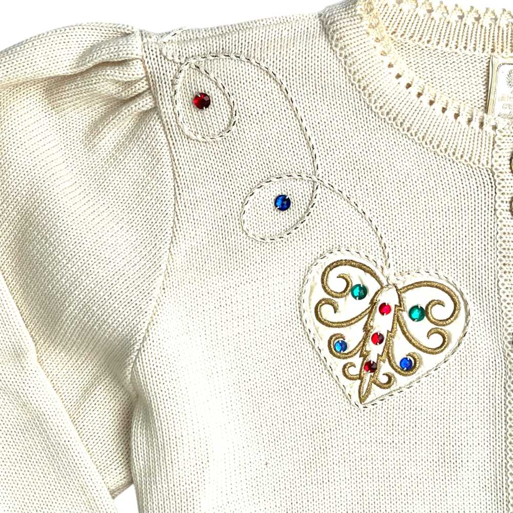Ulli Hoffman Embroidered Button Front Sweater