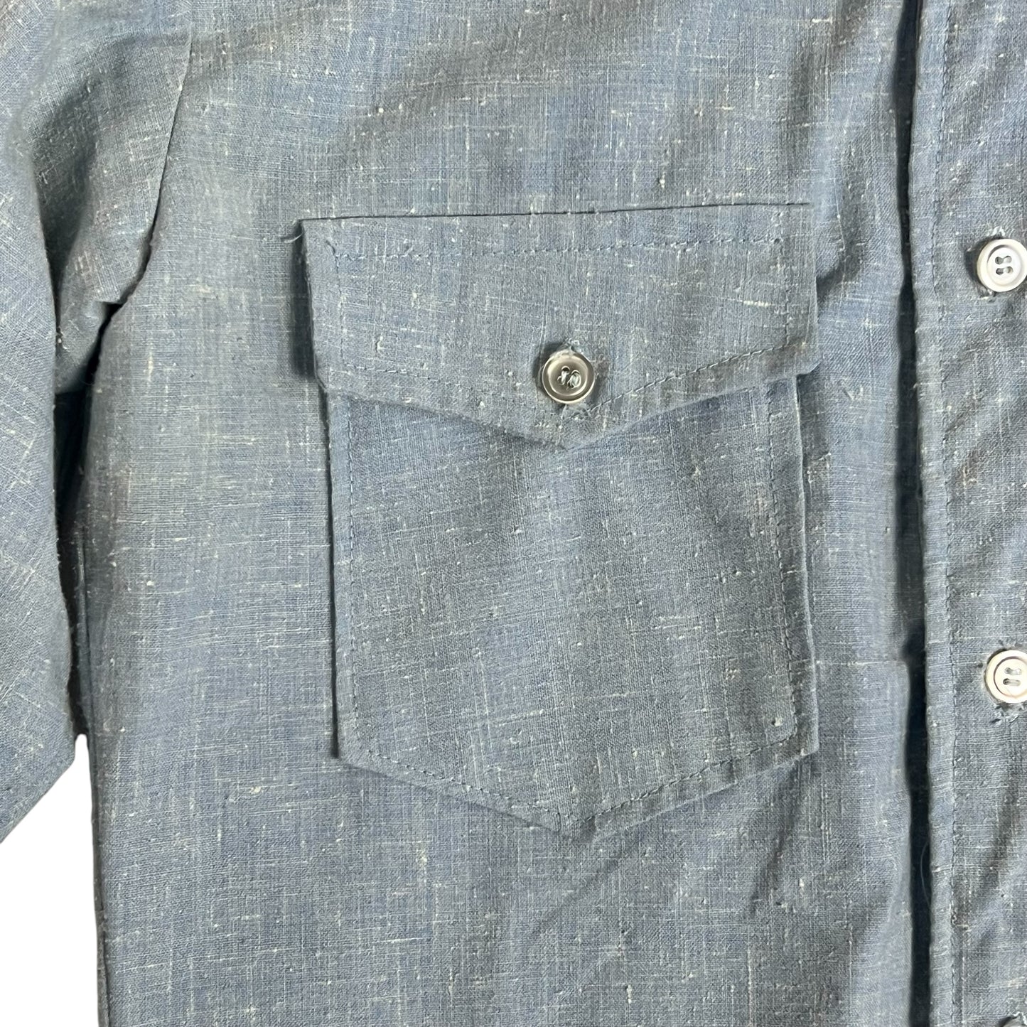 70s Chambray Button Up Western Shirt
