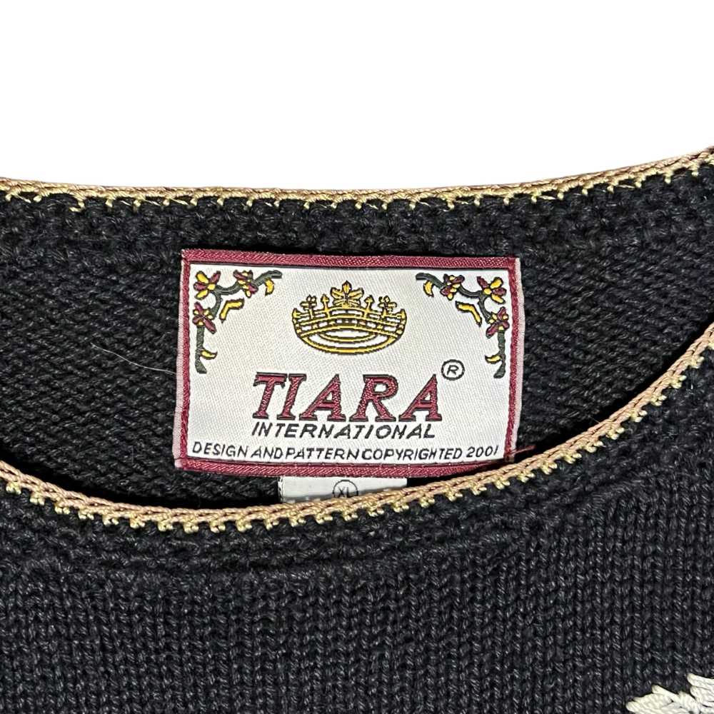 Tiara Floral Embroidered Sweater Size XL