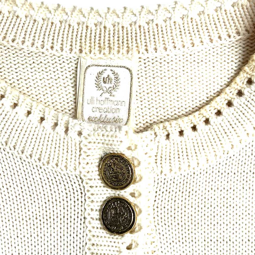 Ulli Hoffman Embroidered Button Front Sweater