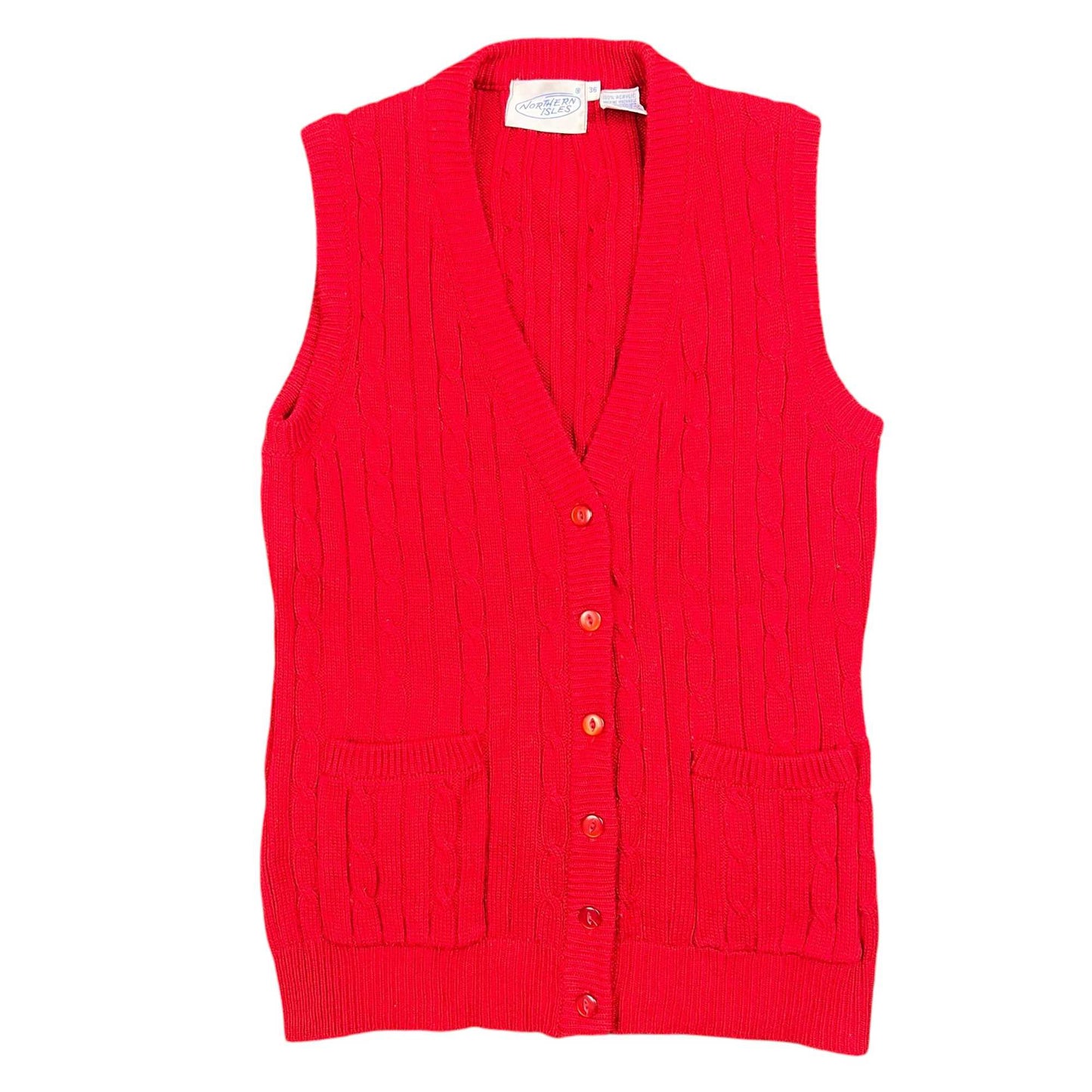 Northern Isles Sleeveless Button Front Cardigan