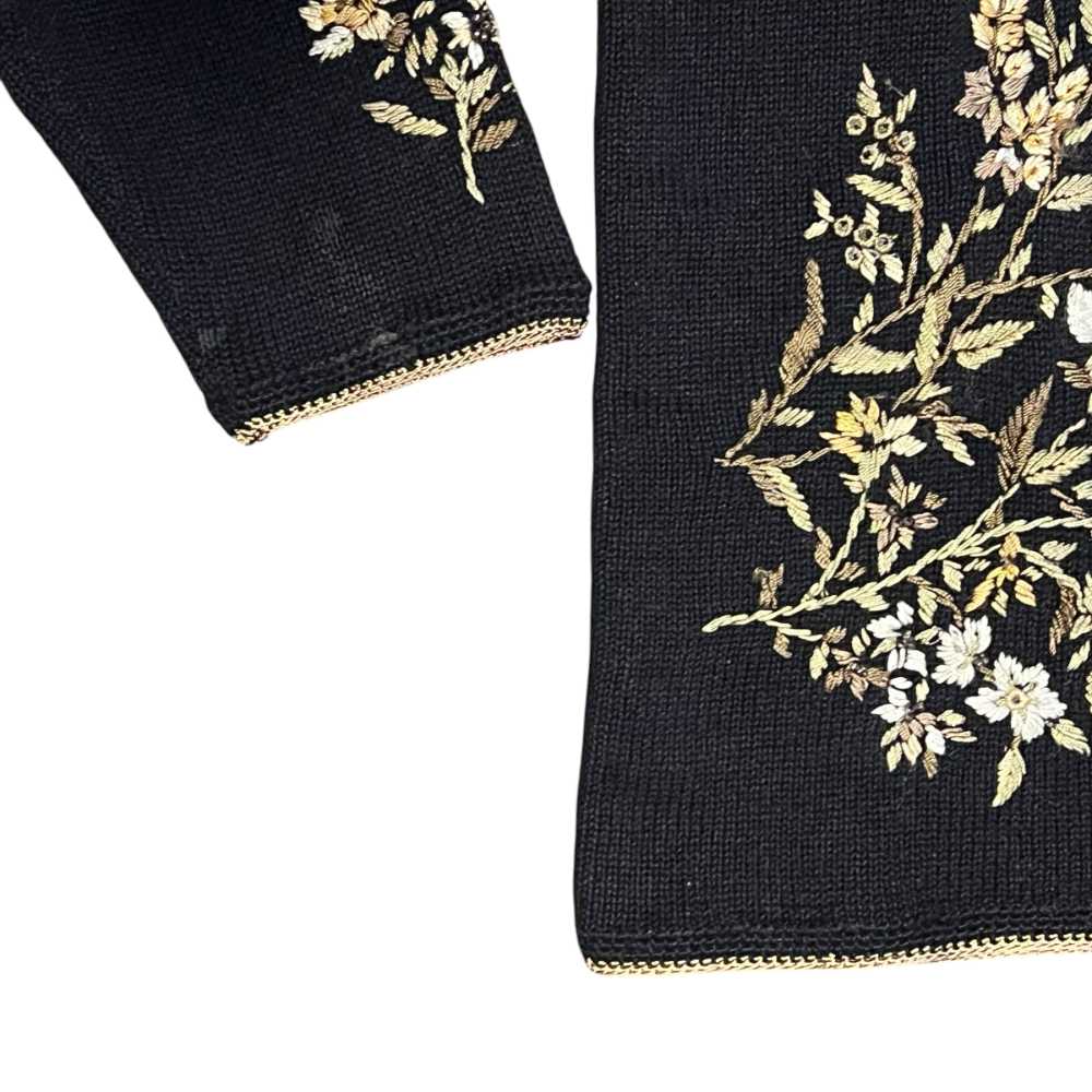 Tiara Floral Embroidered Sweater Size XL