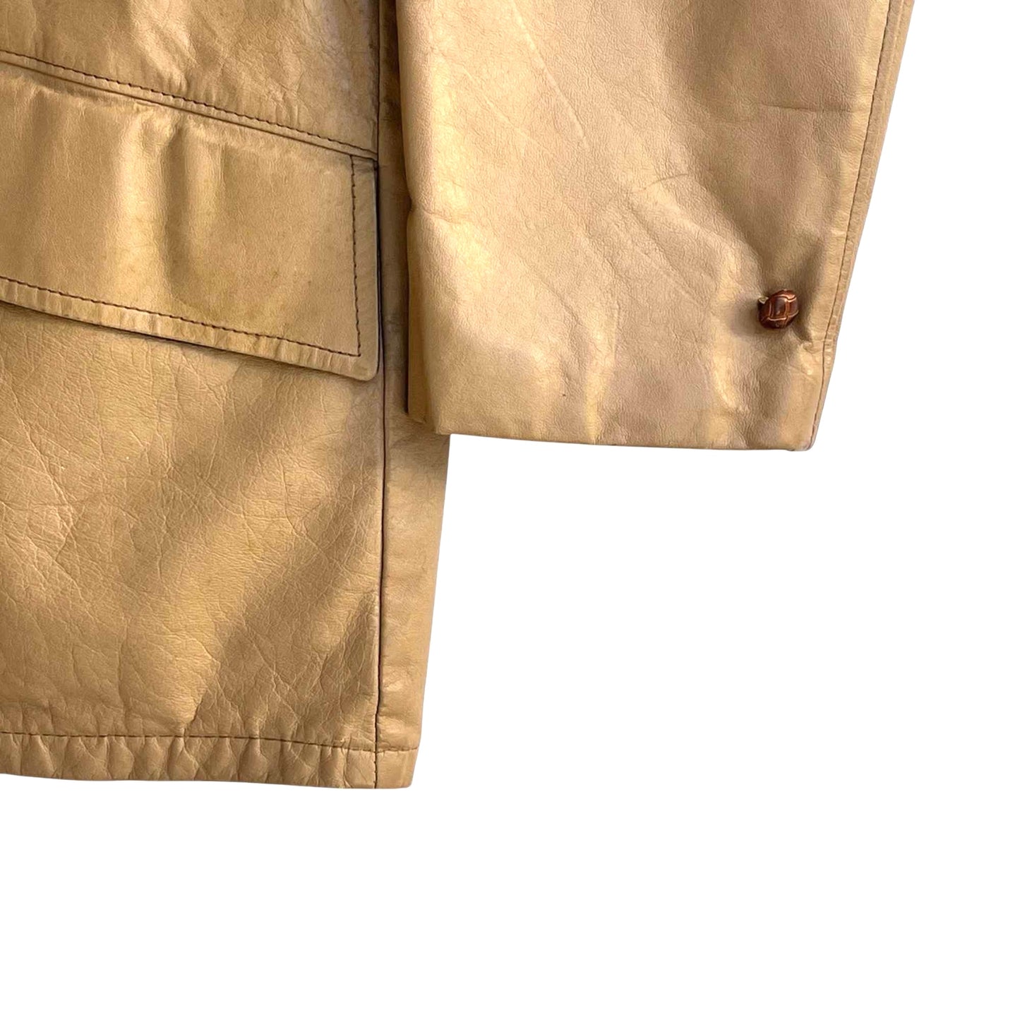 Vintage Leather Car Coat Men's Size 40