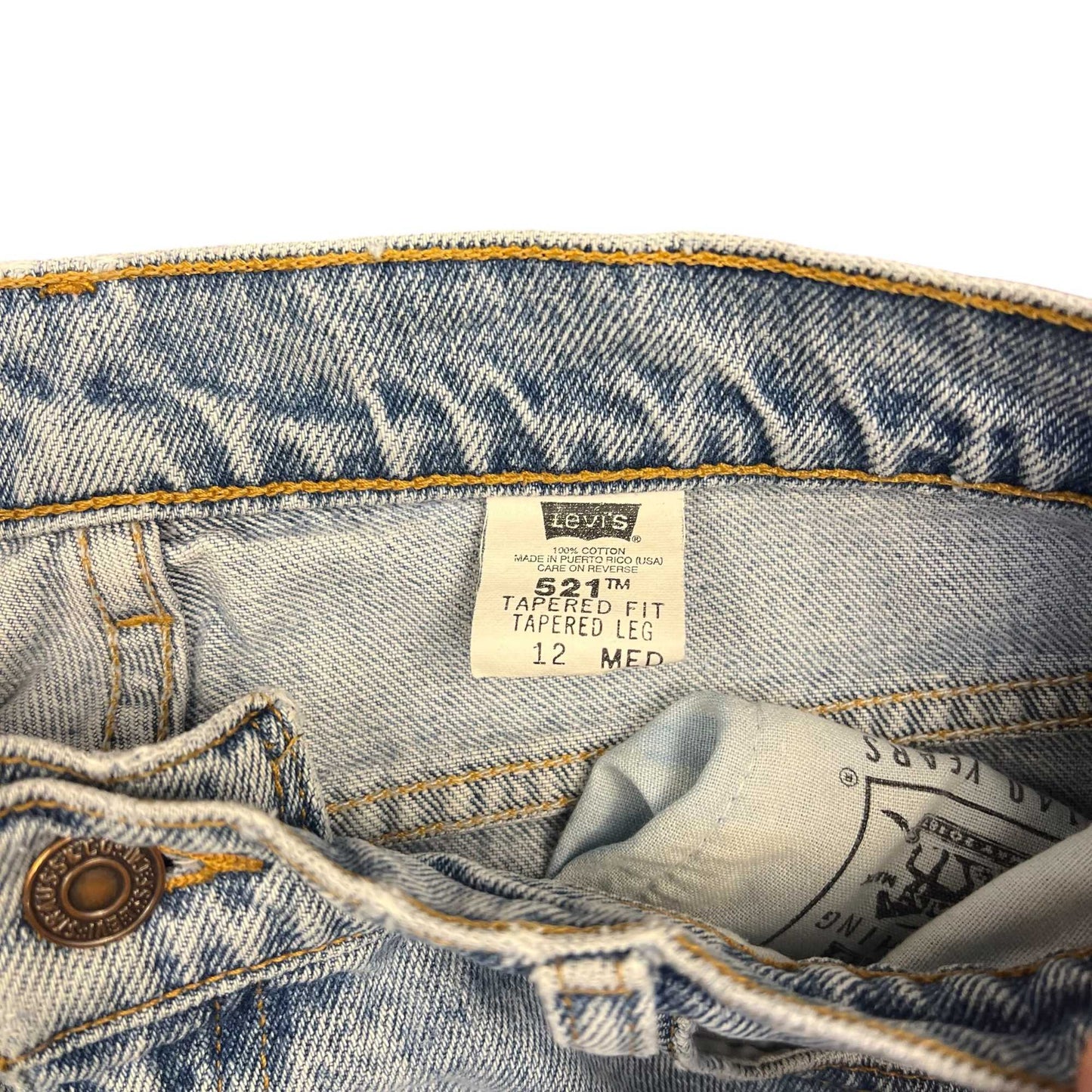 Levi's 521 90s Tapered Fit Denim Jeans Size 12