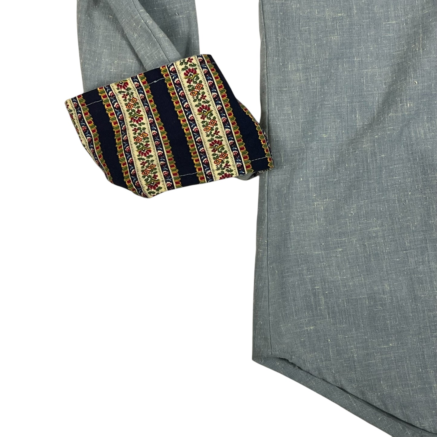 70s Chambray Button Up Western Shirt