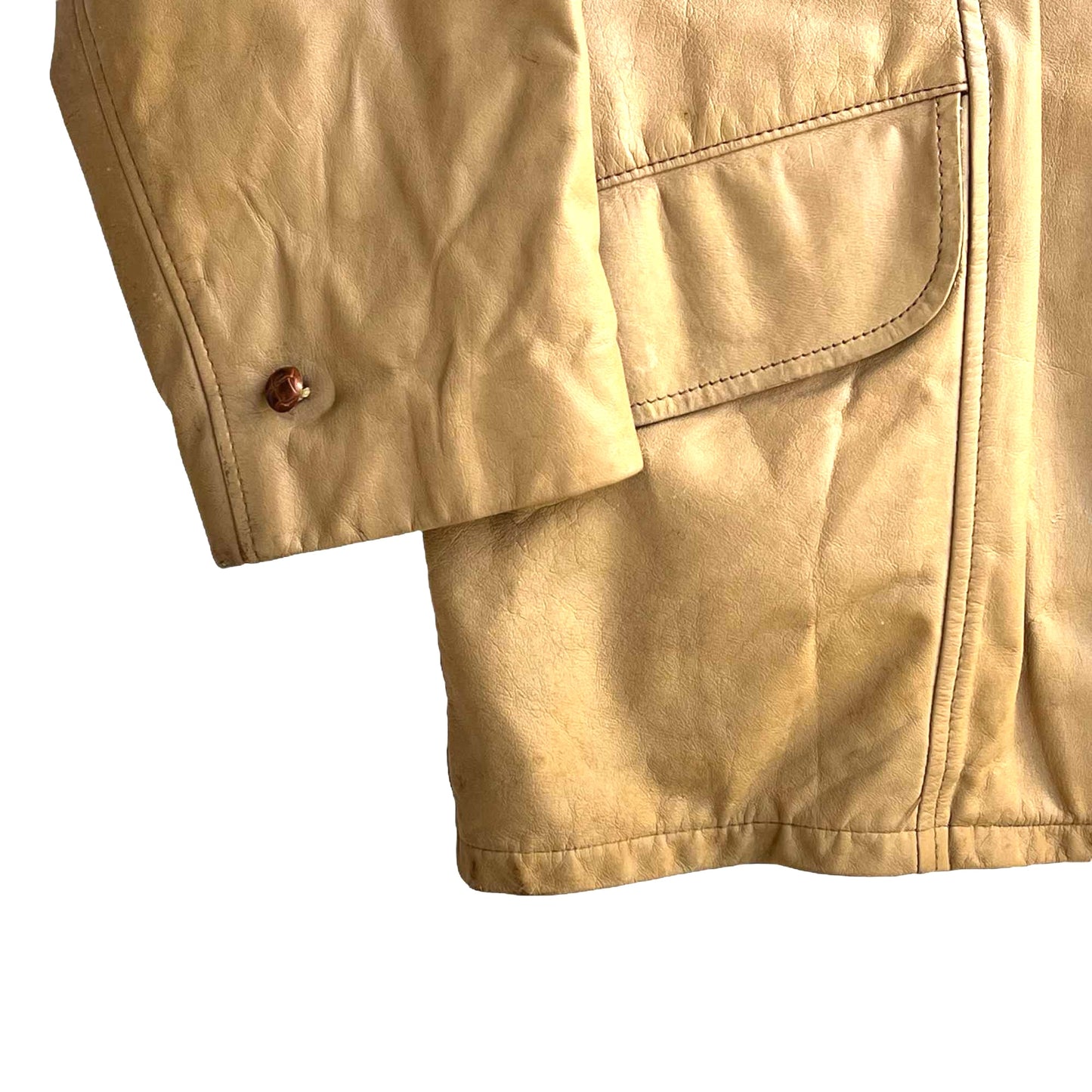 Vintage Leather Car Coat Men's Size 40