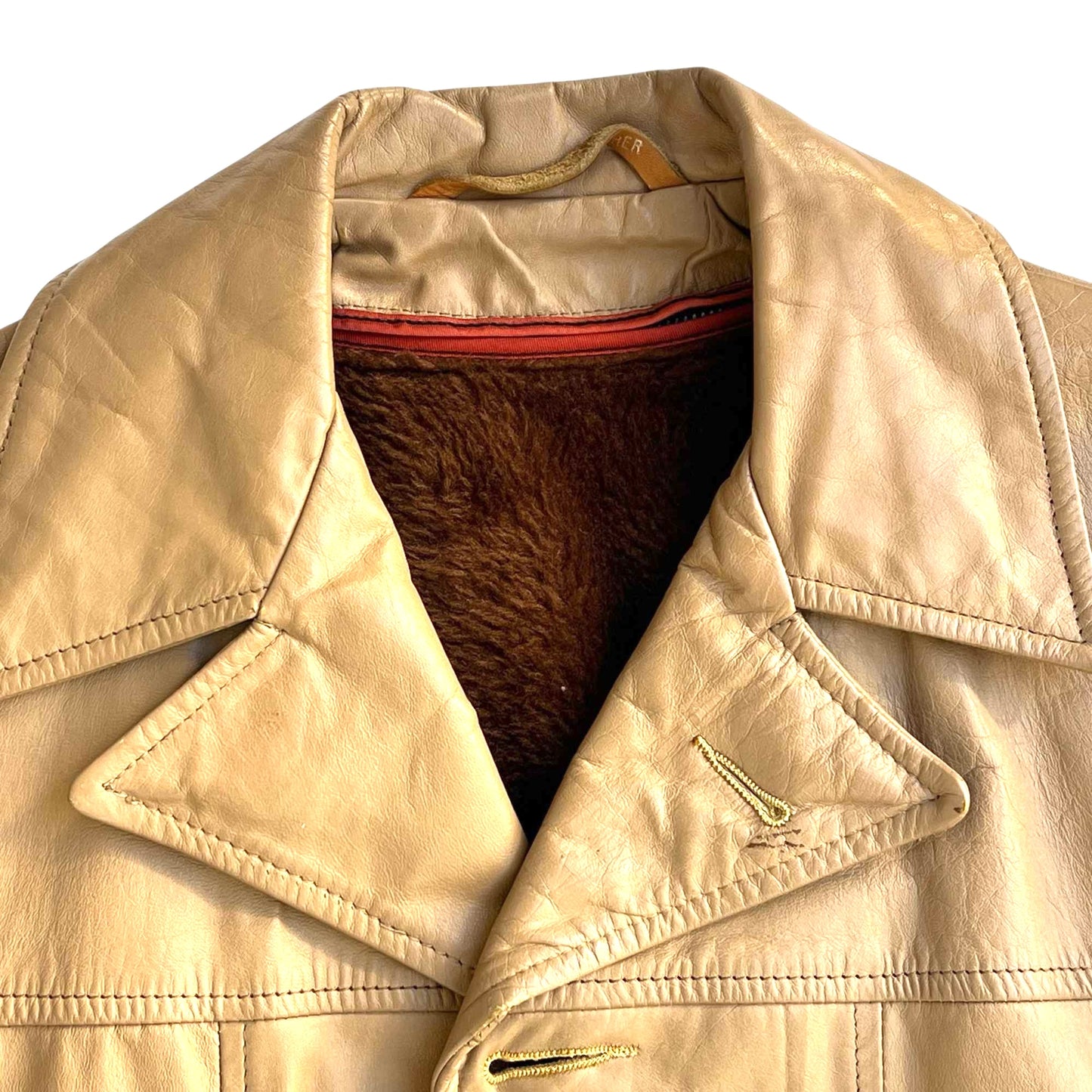 Vintage Leather Car Coat Men's Size 40