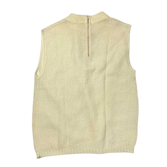 Sleeveless Nubby Sweater w/Zip Back