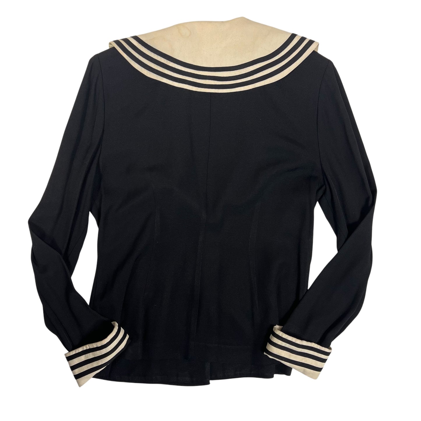 Black and White Shawl Lapel Jacket