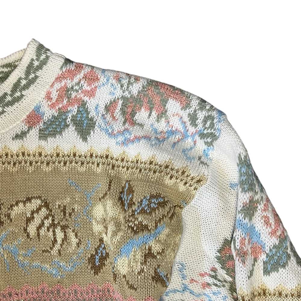 Floral Dana Scott Knit Sweater Size M