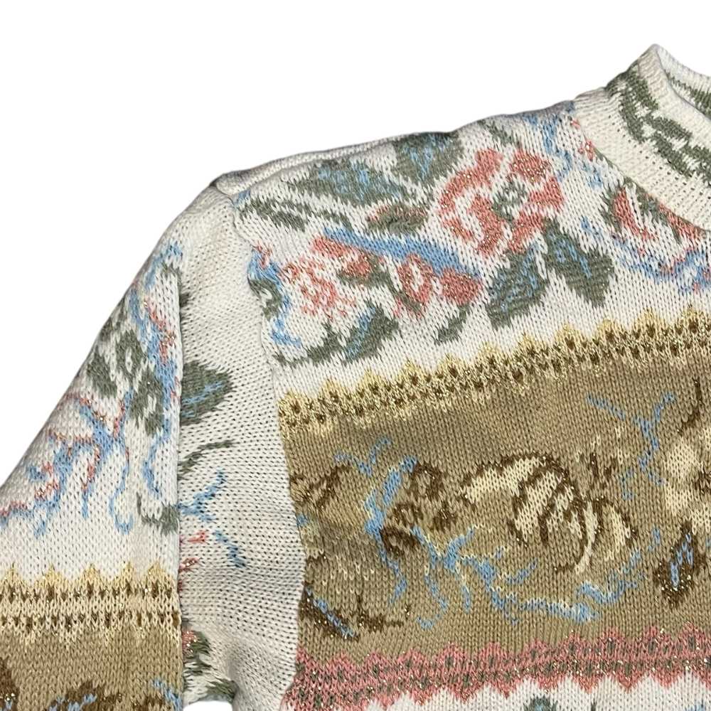Floral Dana Scott Knit Sweater Size M