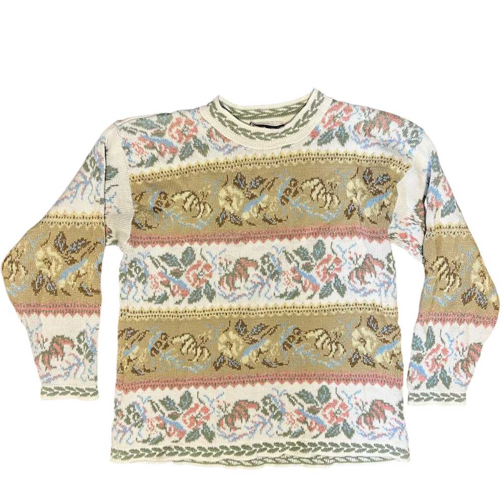 Floral Dana Scott Knit Sweater Size M