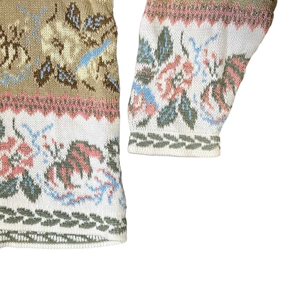 Floral Dana Scott Knit Sweater Size M