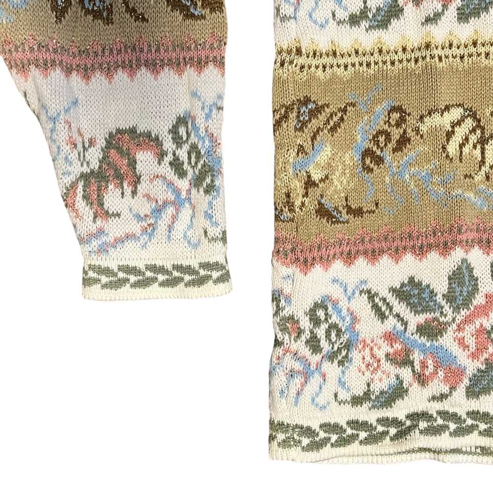 Floral Dana Scott Knit Sweater Size M