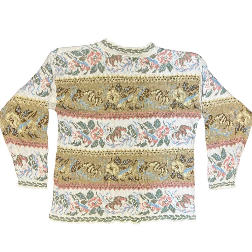 Floral Dana Scott Knit Sweater Size M