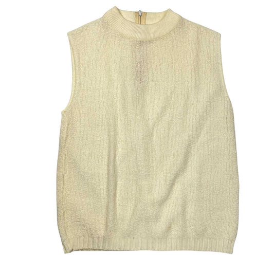Sleeveless Nubby Sweater w/Zip Back