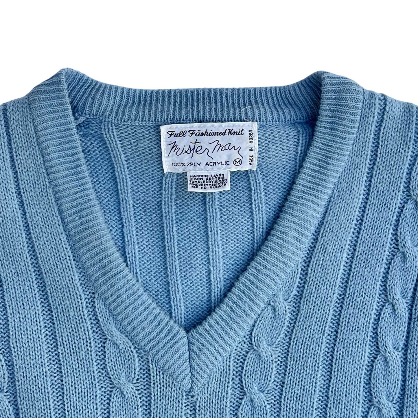 Mister Man Acrylic Sweater Vest Size M