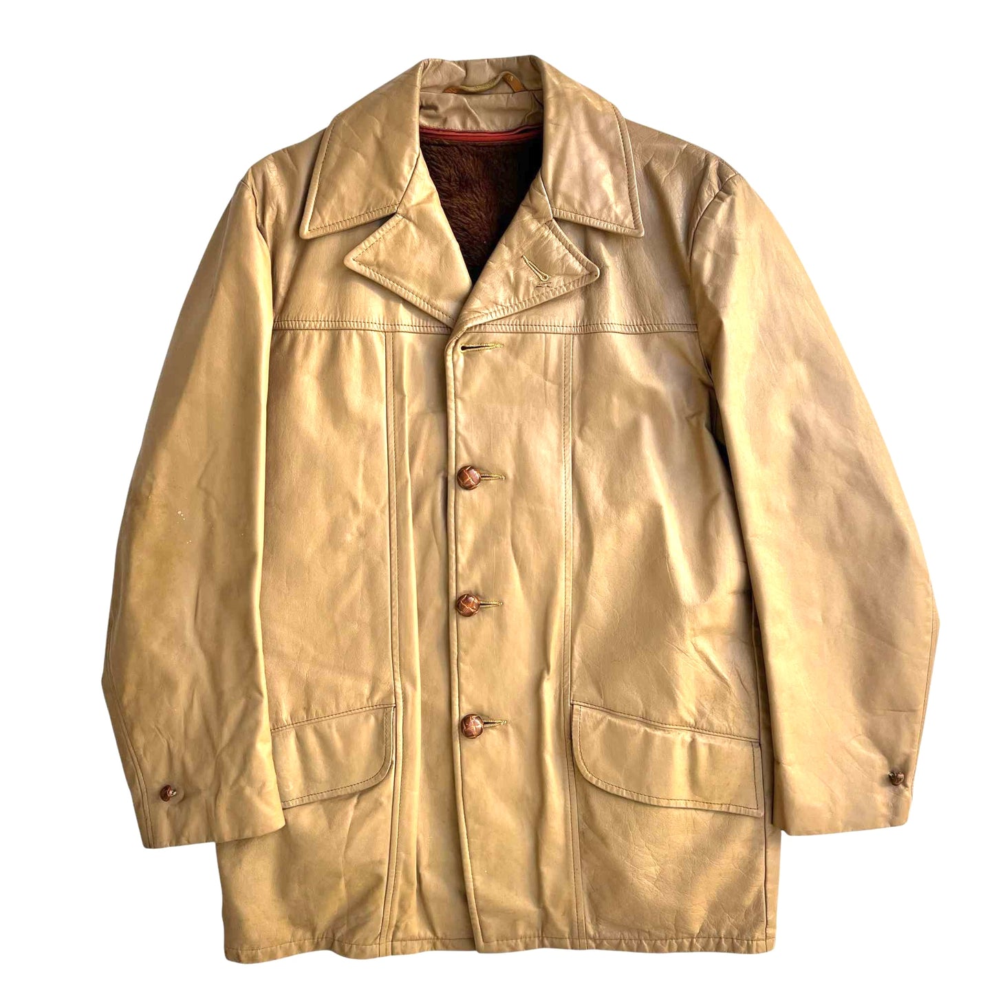 Vintage Leather Car Coat Men's Size 40